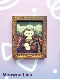 Image 3 of Art Cats - Wood Magnets