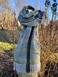Image 1 of A County Mile, handwoven scarf 
