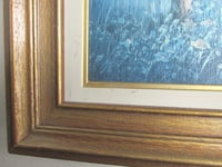 Image 6 of Vintage Painting of Flower Girl in Landscape by Dante c1970s, Framed (small defects)