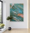 Pink Dolphin 120-90-2 cm Unframed 