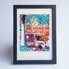 Mini Framed Print Moroccan Truck with Fancy Awning