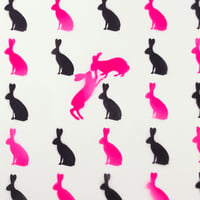 Image 3 of Bunny Love (Fluoro Pink & Black Stencil)