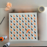 Image 3 of Bunny Love (Fluoro Orange & Black Stencil)