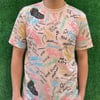 camiseta graffiti beige