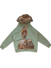 Image 1 of Olive Recycled Tapestry Hoodie 