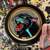 Panther Head Bubble Glass painting.