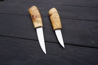 Image 5 of Wood Carving Tools Set N690 Steel Birch Burl (Cap) Handles