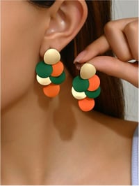 Image 2 of Team Pride Earrings-Multi Color