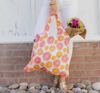 Image 2 of Reusable Shopper Tote - Citrus 