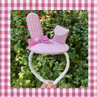 PINK GINGHAM MY MELODY INSPIRED FASCINATOR