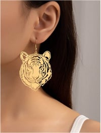 Image 3 of Pride of a Tiger Earrings