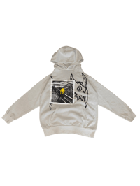 Image 1 of Heather Grey Scream Hoodie