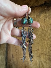 Image 9 of Basha bead fringed earrings 