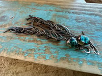 Image 10 of Basha bead fringed earrings 