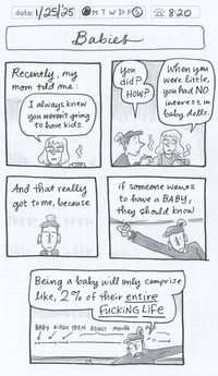 Image 1 of NEW! Daily Comics Jan 25 + 28: BABIES