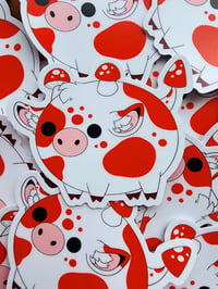 Mushroom Cow Sticker