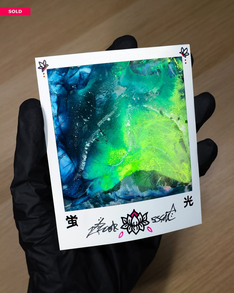 Image of TEXTURED Polaroïd "蛍光 FLUORESCENCE"