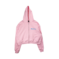 Image 2 of NULLA CULPA PINK BLUE PATCH HOODIE