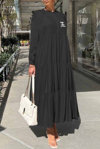 Image 2 of Letter Dress  (Black) 