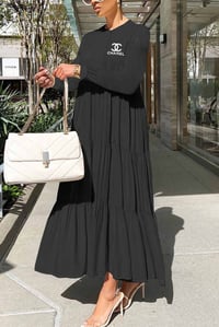 Image 1 of Letter Dress  (Black) 
