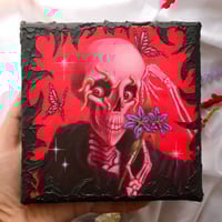 Image 2 of "Fiery" Original 6 inch acrylic painting