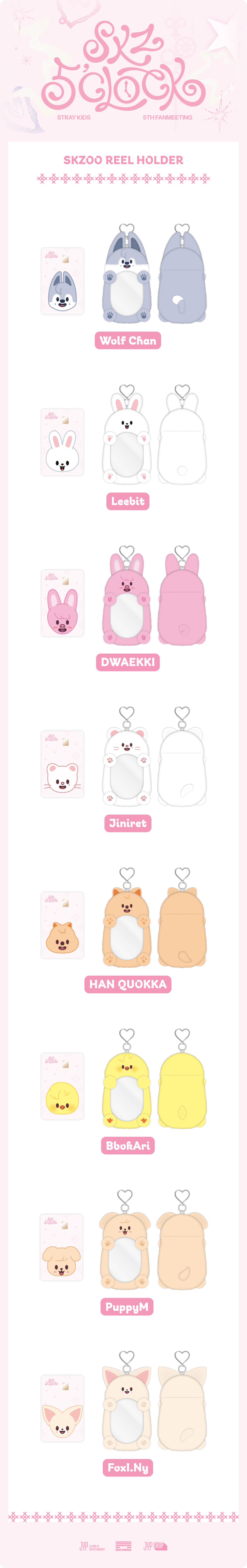 Image of [PRE-ORDER] Stray Kids (SKZ 5’CLOCK) SKZOO Reel Holder