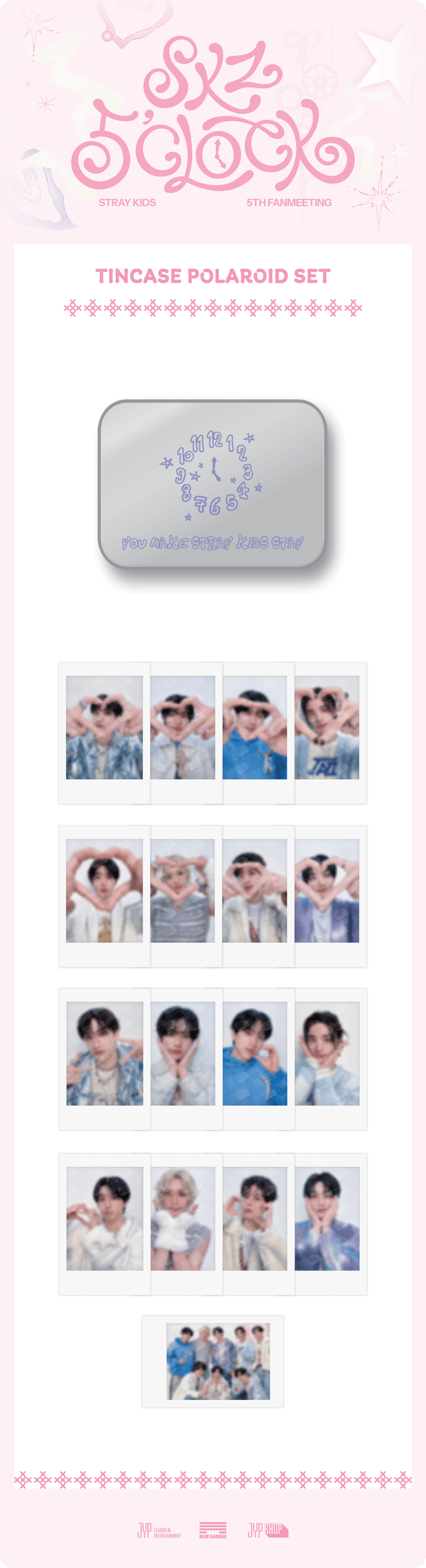 Image of [PRE-ORDER] Stray Kids (SKZ 5’CLOCK) Tincase Polaroid Set