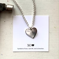 Textured Sterling Heart Pendant