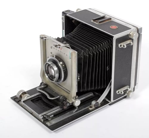 Image of Linhof Super Technika II 4X5 field camera w/ 135mm lens + film + holders #5636