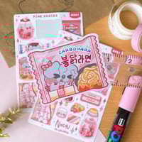 Image 1 of Pink Snacks Sticker Sheet
