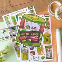 Image 1 of Green Snacks Sticker Sheet