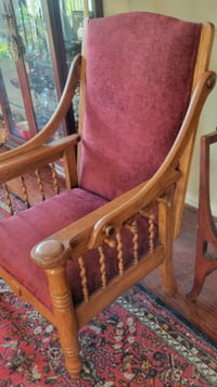 Image 5 of Antique reclining chair 