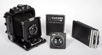 Image 1 of Wista 45RF 4X5 Field camera with 135mm + 215mm Lenses + Holders + FRESNEL + FILM #5647