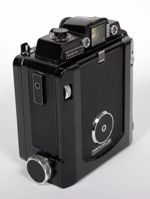 Image of Wista 45RF 4X5 Field camera with 135mm + 215mm Lenses + Holders + FRESNEL + FILM #5647