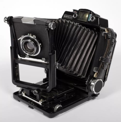 Image of Wista 45RF 4X5 Field camera with 135mm + 215mm Lenses + Holders + FRESNEL + FILM #5647