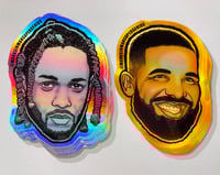 Image 1 of Kendrick Lamar and Drake Holo Sticker Combo