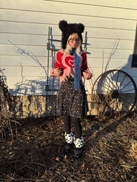 Image 1 of CELESTIAL FUZZ KNIT SCARF 1/1