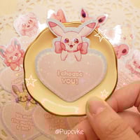 Image 1 of PKMN Valentines Holo Vinyl Stickers