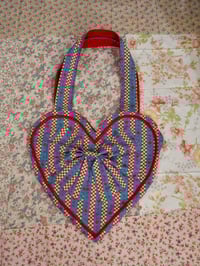 Image 1 of Heart Tote Bag (Blue + Red Hearts)