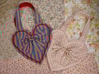Image 2 of Heart Tote Bag (Blue + Red Hearts)
