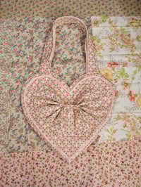 Image 1 of Heart Tote Bag (Pink + Blue Hearts)