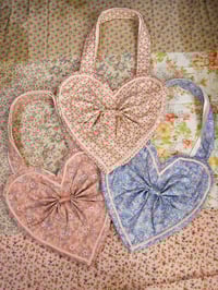 Image 2 of Heart Tote Bag (Pink + Blue Hearts)