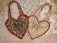 Image 2 of Heart Tote Bag (Dark Florals) 