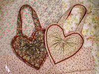 Image 2 of Heart Tote Bag (Cream + Red Roses)