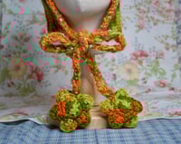 Image 3 of Lucky Star Bonnet (Orange + Green)