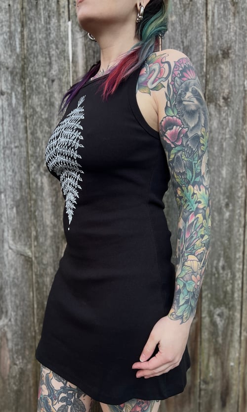 Image of FERN HI NECK RIBBED DRESS