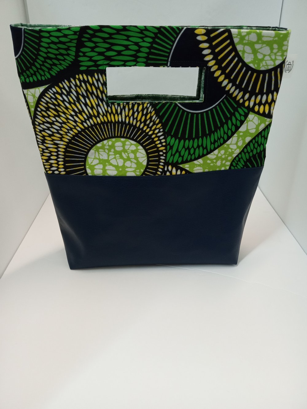 Image of Green Tote Bag with handle cut outs (free shipping for this bag)