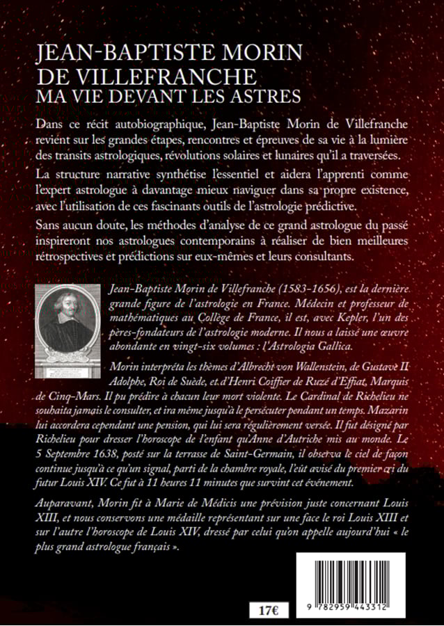 JEAN-BAPTISTE MORIN DE VILLEFRANCHE - MA VIE DEVANT LES ASTRES