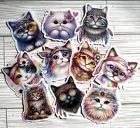 Image 1 of Vinyl Stickers (Hippie Cats)