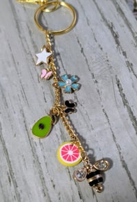 Image 1 of Fun and colorful Spring inspired purse charm 